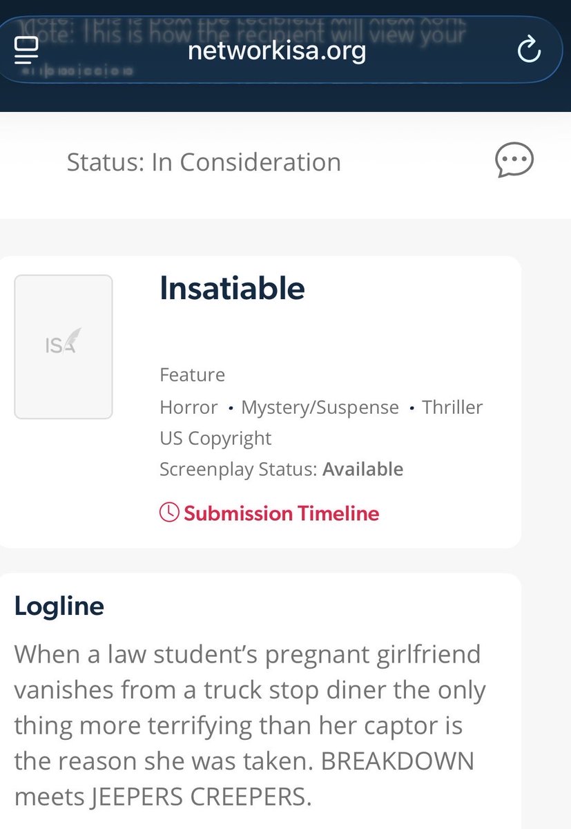 MikeWrites33's tweet photo. This was a pleasant surprise this morning. Thanks @NetworkISA #Screenwriting #AmWriting #Horror #WritingCommunity https://t.co/ObyLJNUEkw