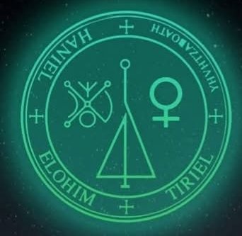 ADDAIS's tweet photo. Este es el sello del Arcángel Haniel, energía de creación.  En este día de Luna Nueva, haremos el siguiente ejercicio. Imprímelo o dibujalo, detrás de él, escribe una meta a corto, mediano y largo plazo, una de cada una. Guárdalo en tu cartera y déjalo allí hasta que se cumpla. https://t.co/N6T7coB6fr
