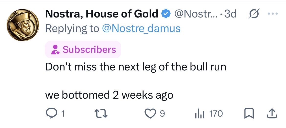 Nostra, House of Gold tweet media