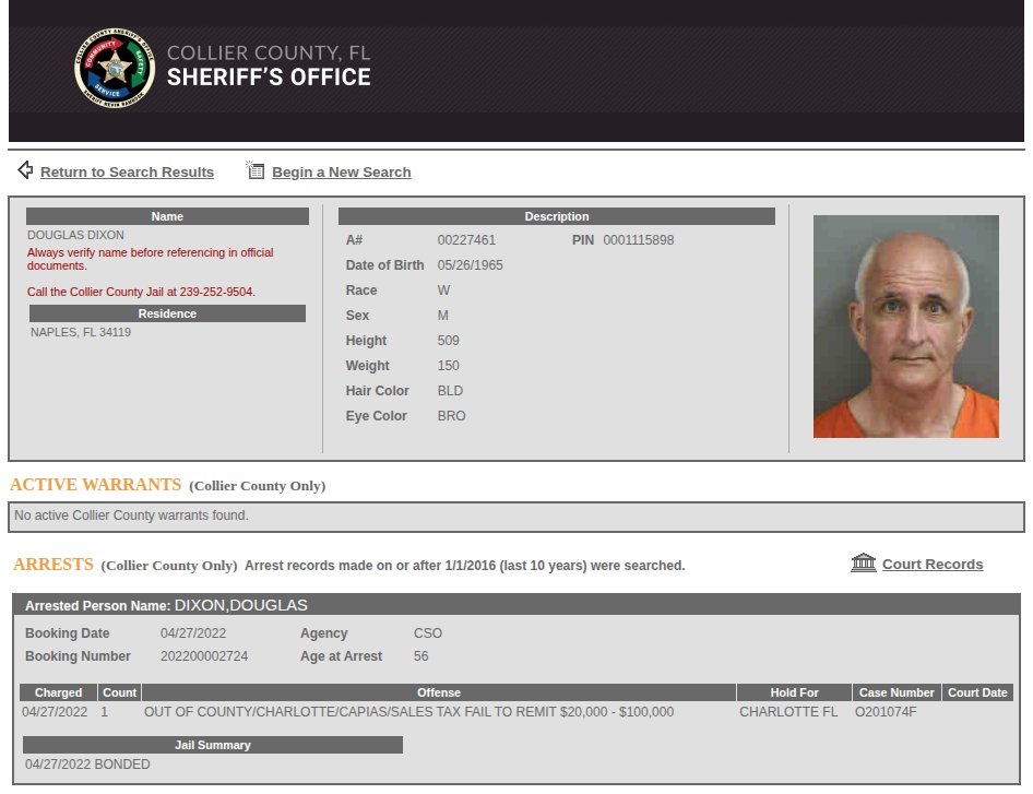 Fake News: Dixon was charged for stealing sales tax, not tax evasion. The judge ruled there was a gang element to the case and Covid wasn't a factor- he committed his crime sbetween 2017-2019.