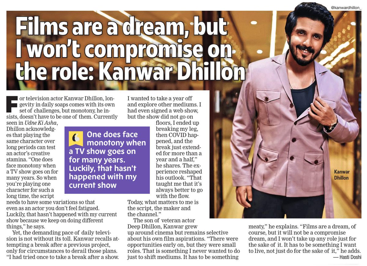 kanwardhillon_'s tweet image. Fulfil your dreams but on your own rules. Something I have believed in since the very beginning of my career! Jab film karne ka sapna poora karenge haqq se karenge! 🤌☺️🧿🤍

@bombaytimes today 📰

#kanwardhillon #bombaytimes #films #newstrending #KDians