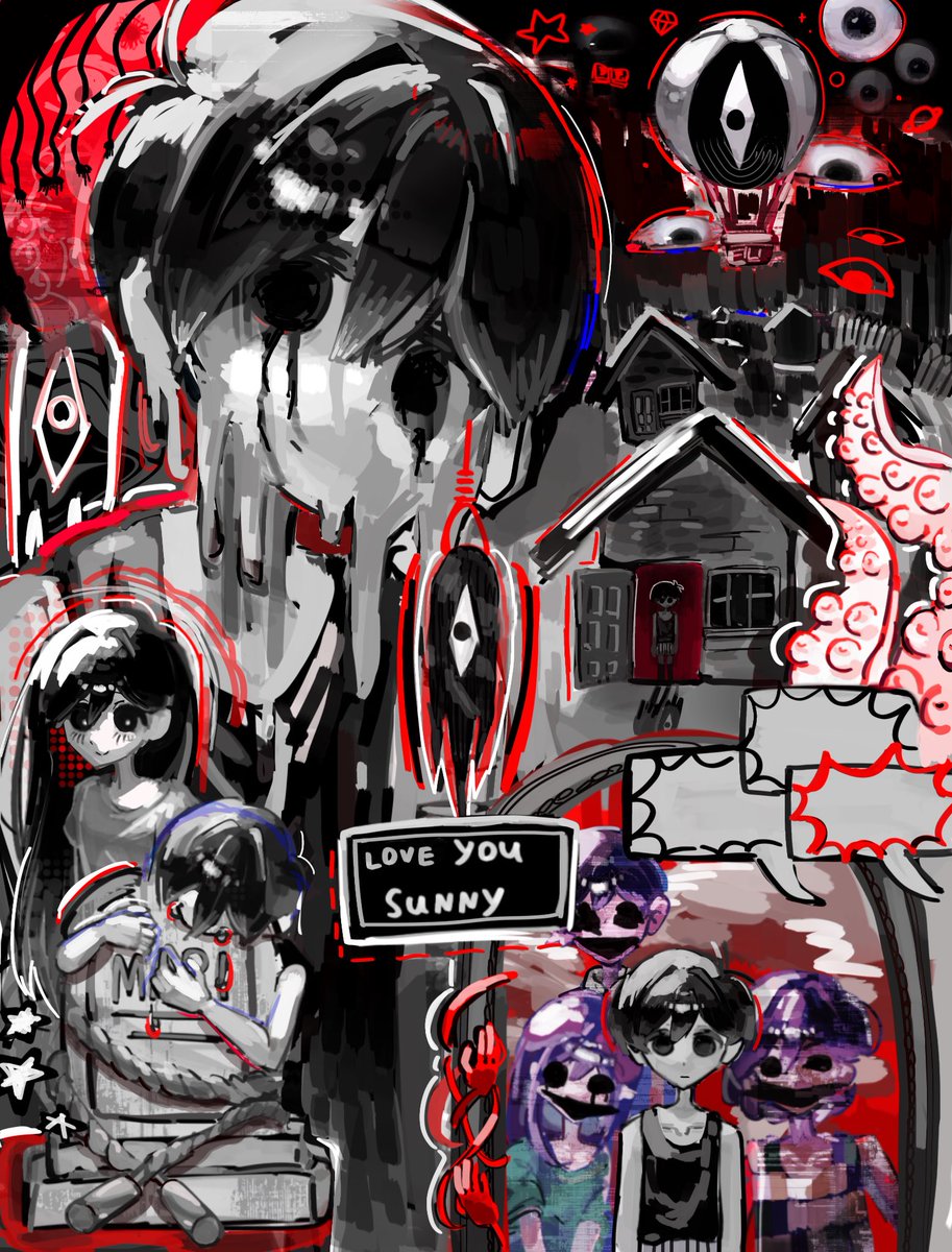 OMORIniizon's tweet image. #OMORI #OMORIFANART 
嫌な夢