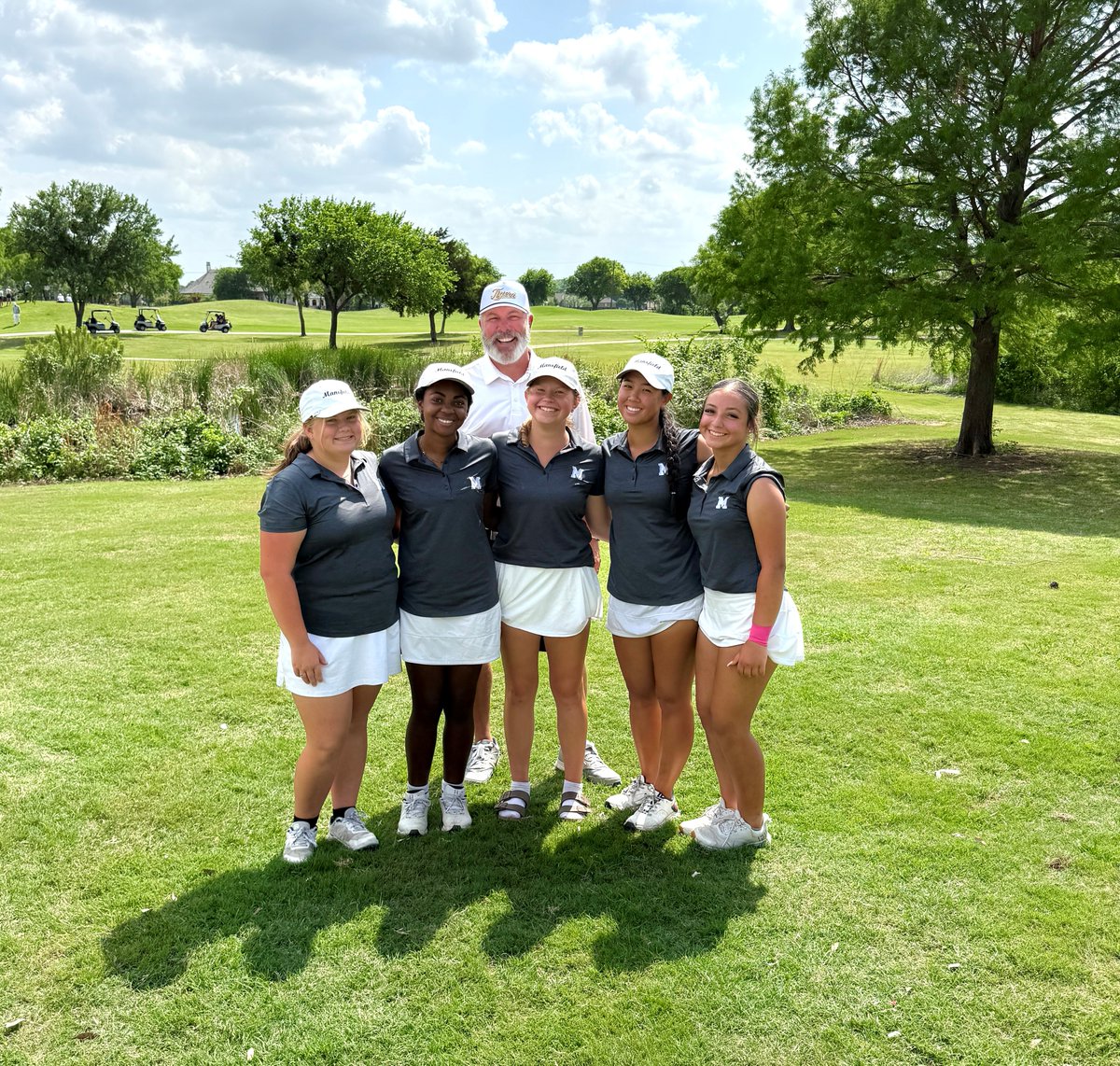 MHSTigerGolf's tweet photo. The Lady Tigers completed their season yesterday at the Region 1 Golf Tournament.  We finished 9th overall but had outstanding performances by all of our players.  Congrats to Maggie P., Alex B., Micaela K., Bristol C., and Celeste C. for all their hardwork this year. https://t.co/27tTMB169s