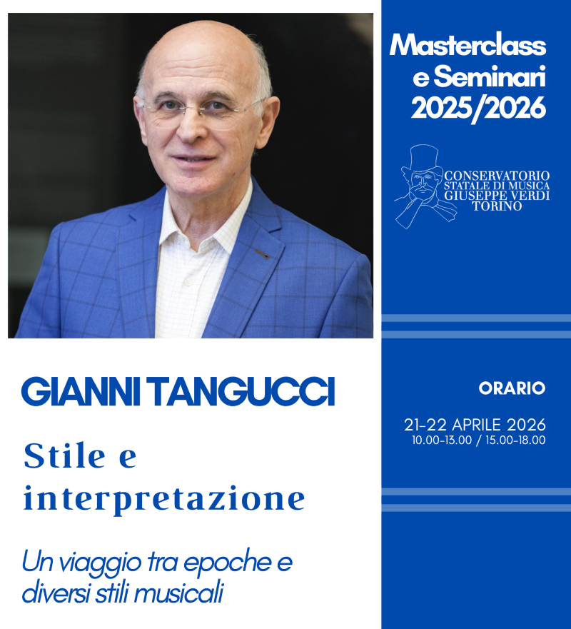 ConservatorioTo's tweet photo. Ai vertici dei più prestigiosi Teatri e Fondazioni in Italia, il M° Gianni Tangucci sarà al #ConservatorioTorino per una Masterclass di canto il 21 e 22 aprile 2026. Informazioni al link: https://t.co/kHK0wfi2dO https://t.co/YxU0rxFAsf