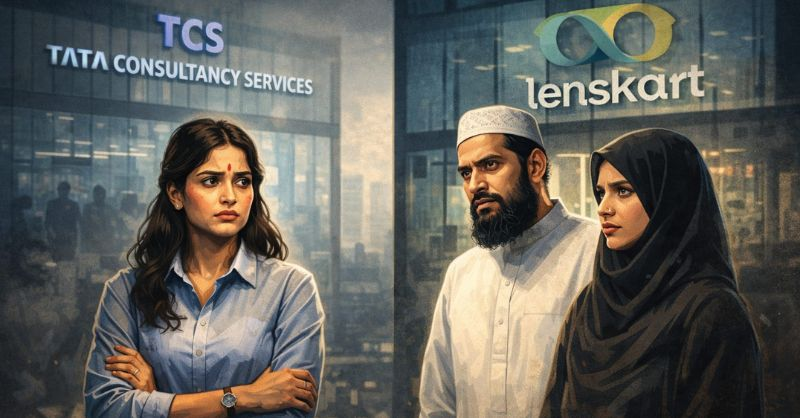 TCSથી લઈને લેન્સકાર્ટ સુધી: કેવી રીતે 'સમુદાય વિશેષ'ને મળેલા પ્રોત્સાહનનો ભોગ બની રહ્યા છે હિંદુઓ

નાશિક TCS ઑફિસમાં હિંદુ મહિલાઓનું થયેલું શોષણ અને લેન્સકાર્ટના હિંદુવિરોધી નિયમોએ કોર્પોરેટ જગતને લઈને સમાજને વિચારવા પર મજબૂર કરી દીધો છે.

સવાલ એ છે કે શું કોર્પોરેટ દુનિયામાં હવે