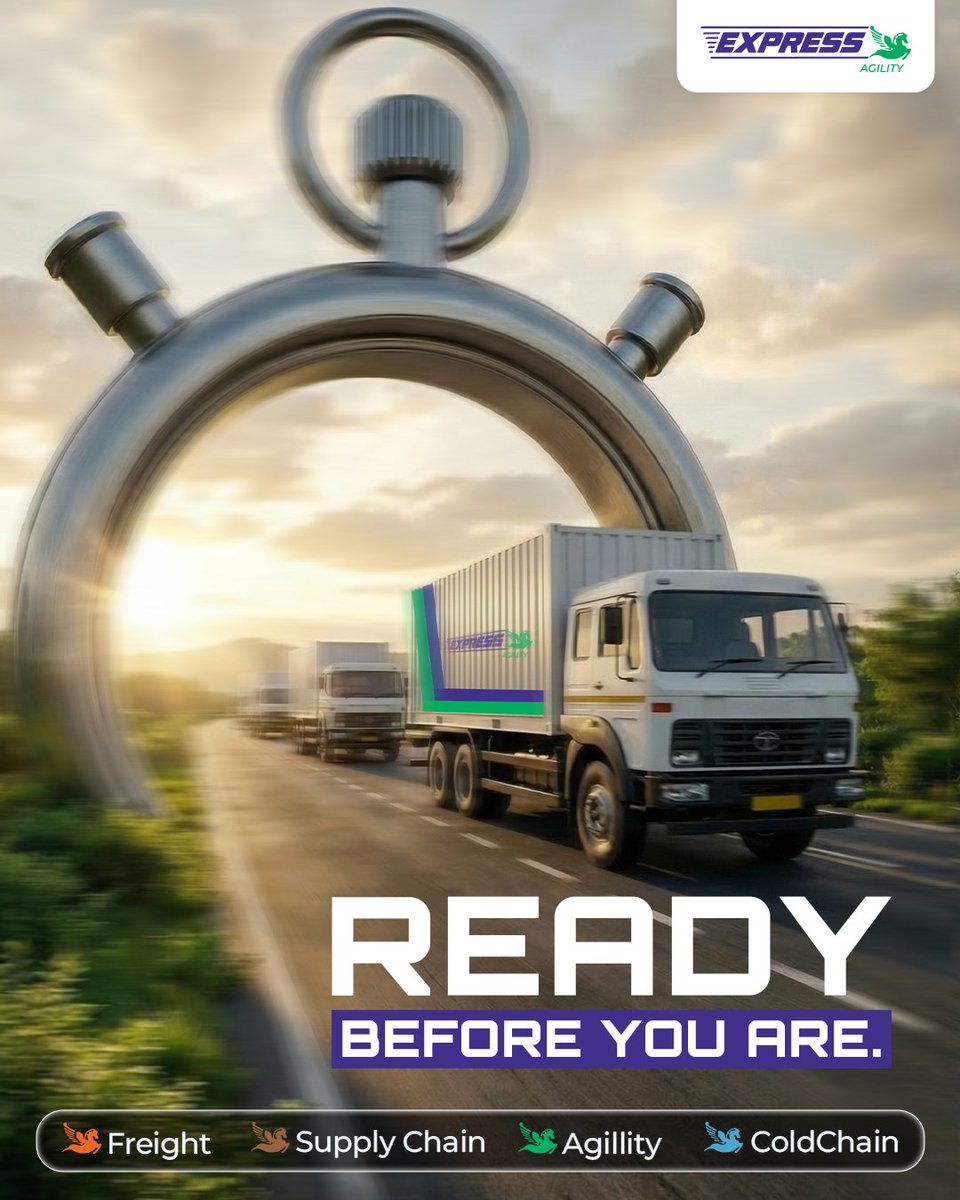 Ex13930Roadways's tweet image. Markets move fast. Logistics should move faster.
Express Agility responds to urgent dispatches and last-minute requirements with structured precision.

#ExpressRoadways #ExpressLogistics #Agility #logistics #logisticssolutions