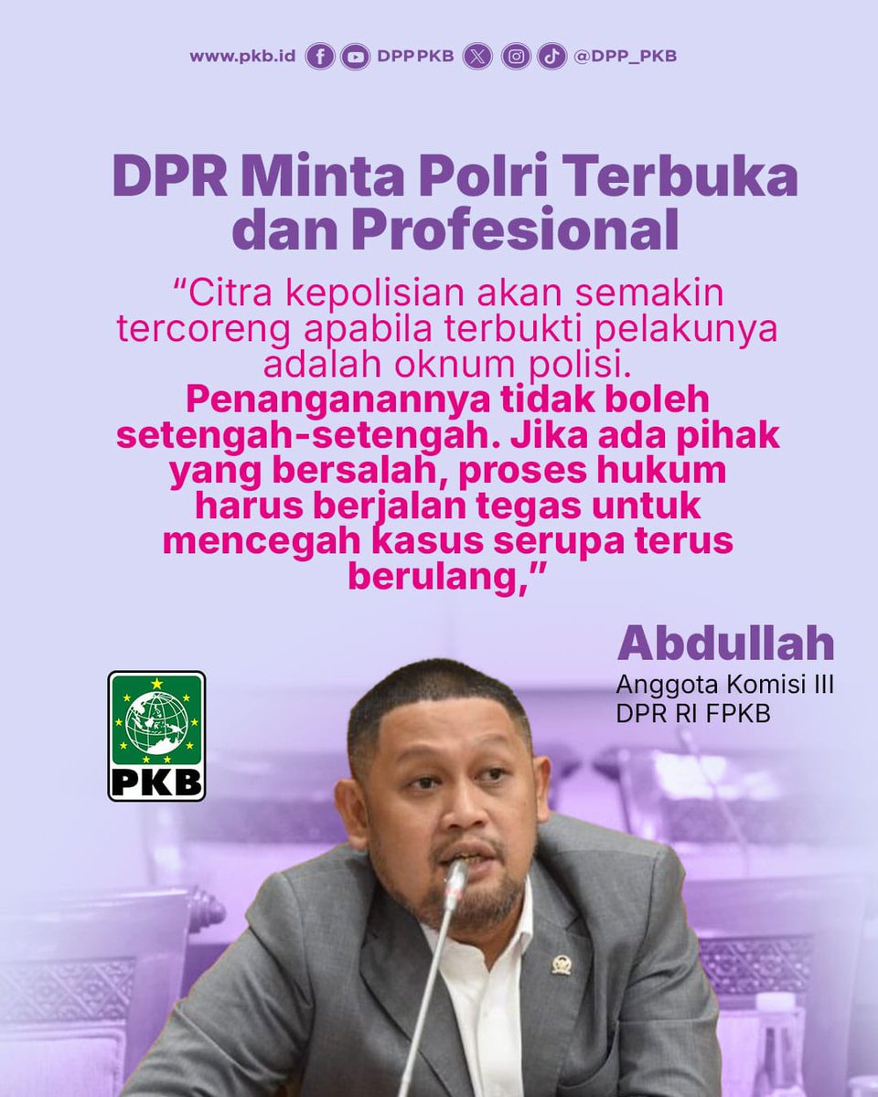 Kematian misterius seorang bintara muda di asrama polisi memicu tanda tanya besar dan menuntut pengungkapan fakta secara terang. Dugaan kejanggalan membuat kasus ini tidak bisa dianggap biasa dan harus ditangani dengan serius.

Legislator PKB, Abdullah, menegaskan Polri harus