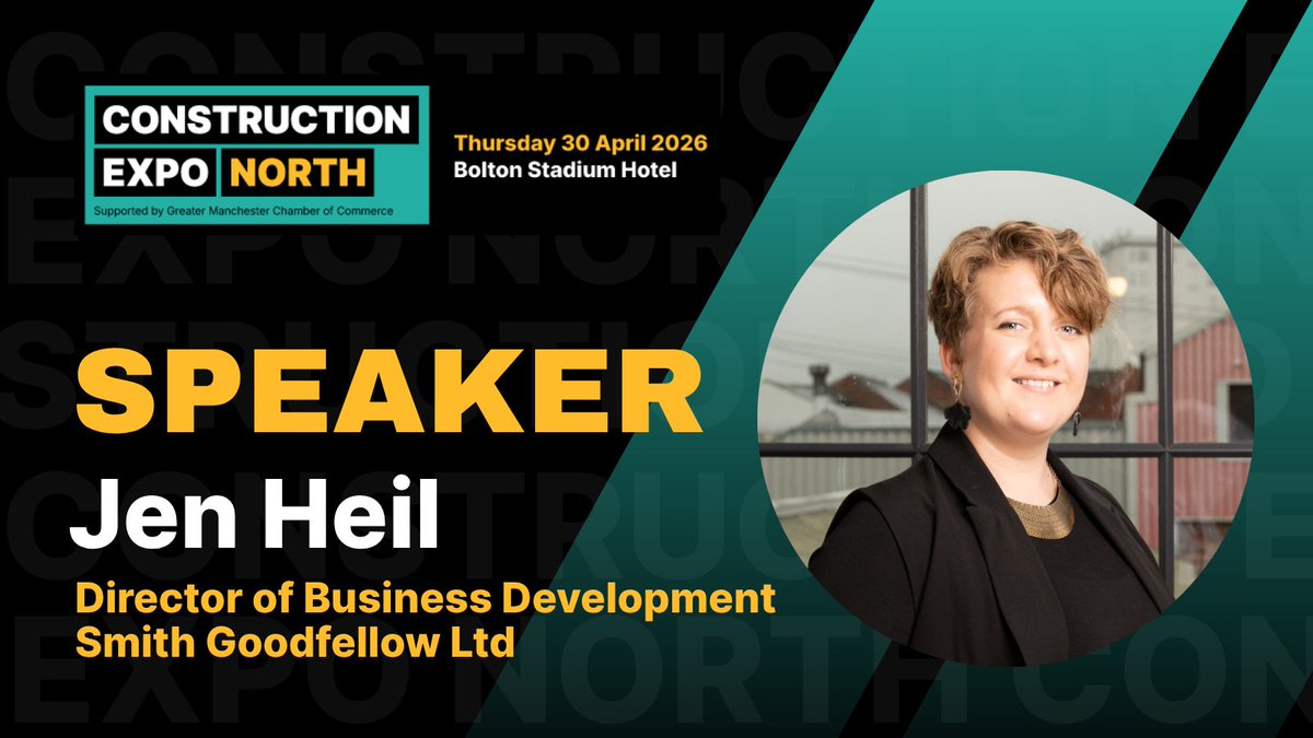 ConEXPONorth's tweet image. Join this session - Building Resilient Teams: Practial Approaches to Wellbeing, with Jen Heil, Director of Business Development for Smith Goodfellow Ltd – a PR, marketing and design #consultancy specialising in #communications for #construction &amp;amp; #builtenvironment businesses 📢