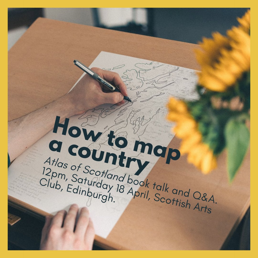 🏴󠁧󠁢󠁳󠁣󠁴󠁿 Tomorrow! I’ll be giving a talk about my Atlas of Scotland project at the <a href="/ScottishArtsCL/">Scottish Arts Club</a> - all about mapping Scotland by hand and exploring Scotland's history &amp; culture.  Copies of the book will be available too.

Free for members / £10 non-members: scottishartsclub.com/club-calendar/…