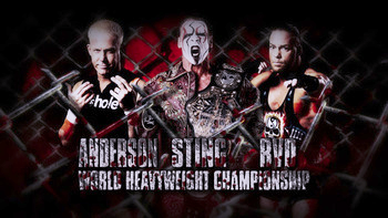wrestle_hist's tweet image. 4/17/2011  

Sting defeated Mr. Anderson and Rob Van Dam in a Steel Cage Match to retain the TNA World Heavyweight Championship at Lockdown from the US Bank Arena in Cincinnati, Ohio.  

#TNA #Lockdown #Sting #MrAnderson #RobVanDam #SteelCageMatch #TNAWorldHeavyweightChampionship