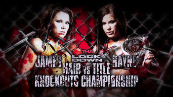 wrestle_hist's tweet image. 4/17/2011    

Mickie James defeated Madison Rayne in a Hair vs. Title Steel Cage Match to become the new Knockouts Champion at Lockdown from the US Bank Arena in Cincinnati, Ohio.  

#TNA #Lockdown #MickieJames #HardcoreCountry #MadisonRayne #HairVsTitleSteelCageMatch