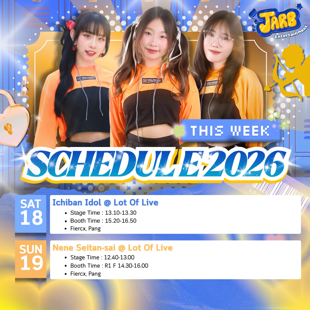 Jarb_official's tweet photo. ☀️𝙏𝙧𝙖𝙞𝙣𝙚𝙚 𝙏𝙝𝙞𝙨 𝙒𝙚𝙚𝙠 𝙎𝙘𝙝𝙚𝙙𝙪𝙡𝙚 ☀️

#JarbTrainee #JarbEntertainment #JarbENT https://t.co/pNBeulMZe2