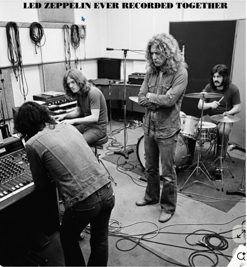 I do not know if it is the case, but this is a great studio picture of the greatest rock n' roll band ever - Led Zeppelin! Maybe <a href="/JimmyPage/">Jimmy Page</a> or <a href="/RobertPlant/">Robert Plant</a> can confirm this.  Thanks for all of the great music...