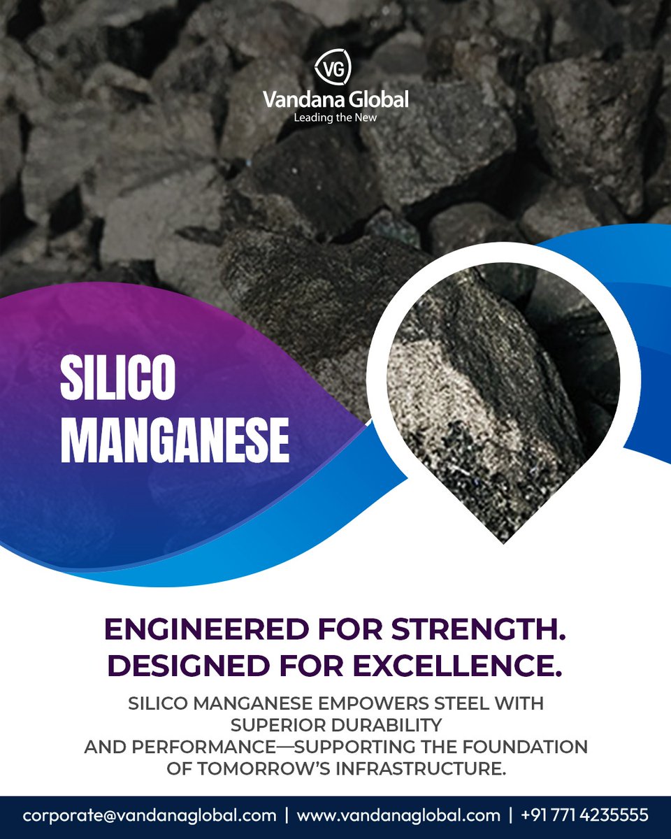 GlobalVandana's tweet image. Forging the future, one alloy at a time.

Where raw earth meets engineering brilliance — Silico Manganese by Vandana Global, the silent backbone of every structure that stands tall.

 #VandanaGlobal #SteelIndustry #EngineeringExcellence #buildingtomorrowsleaderstoday