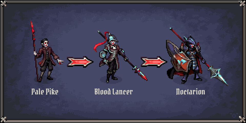 vampiretactics's tweet image. Hey, Everybody! 👋

We collected your ideas, combined them with our own and here is the proposal for this evolution chain.

The big question is DO YOU LIKE IT? 😀 
Be honest!

#indiedev #pixelart #TurnBasedStrategy