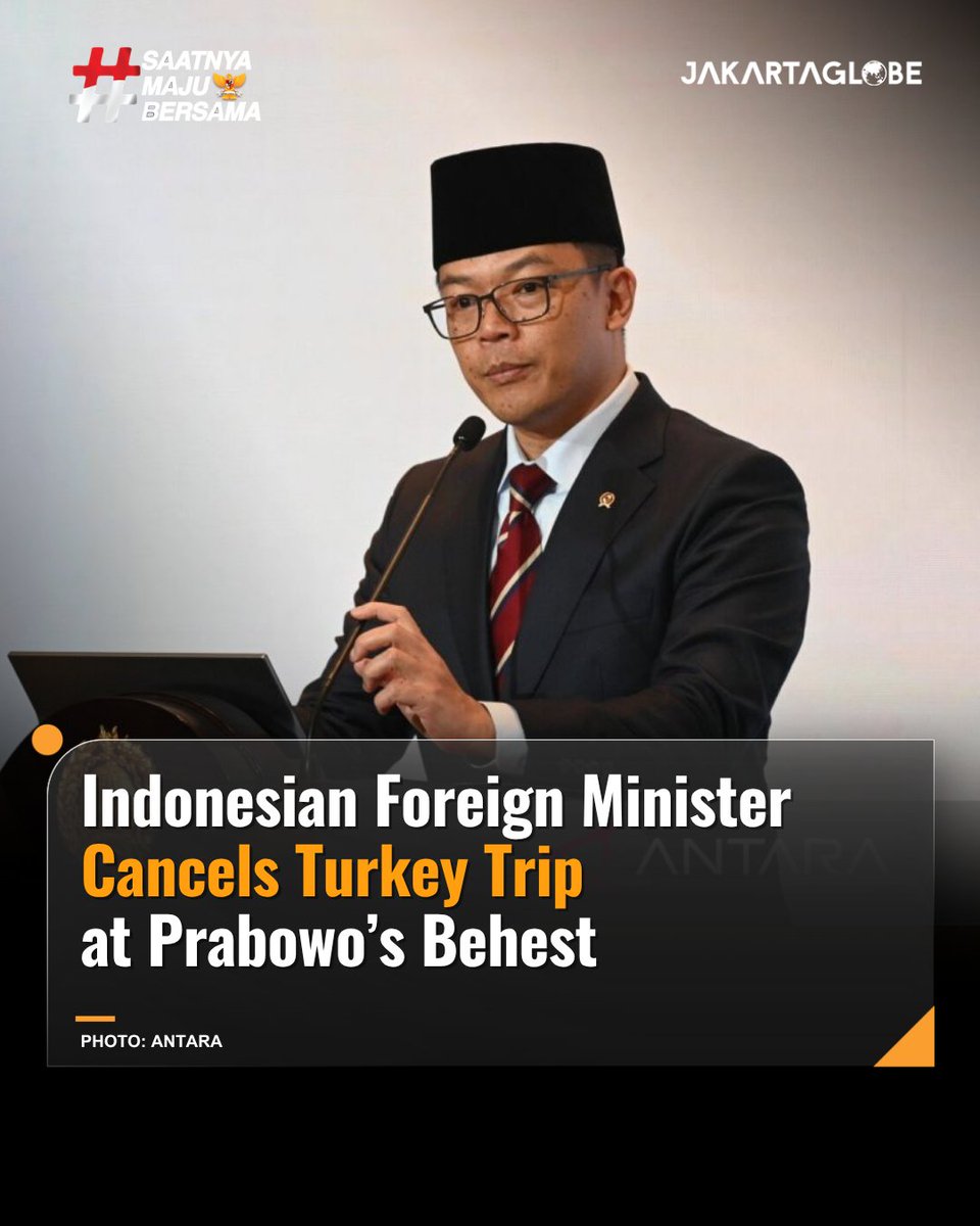 thejakartaglobe's tweet image. Indonesia moves to scale back overseas official travel amid rising energy costs linked to the ongoing Middle East conflict.

Read more on Jakarta Globe!

#jakartaglobe #Prabowo #ForeignPolicy #Diplomacy #EnergyCrisis