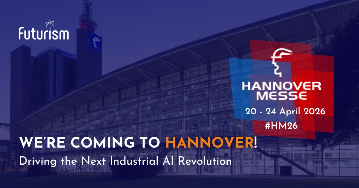 FuturismTechno's tweet image. Futurism Technologies is back at #HANNOVERMESSE 2026, world’s most influential industrial tech stage.

This time, we’re pushing the boundaries of #IndustrialAI, Smart Factories, Robotic Process Automation, #IIoT, and IT/OT Security.

Request a meeting: futurismtechnologies.com/hannover-messe…