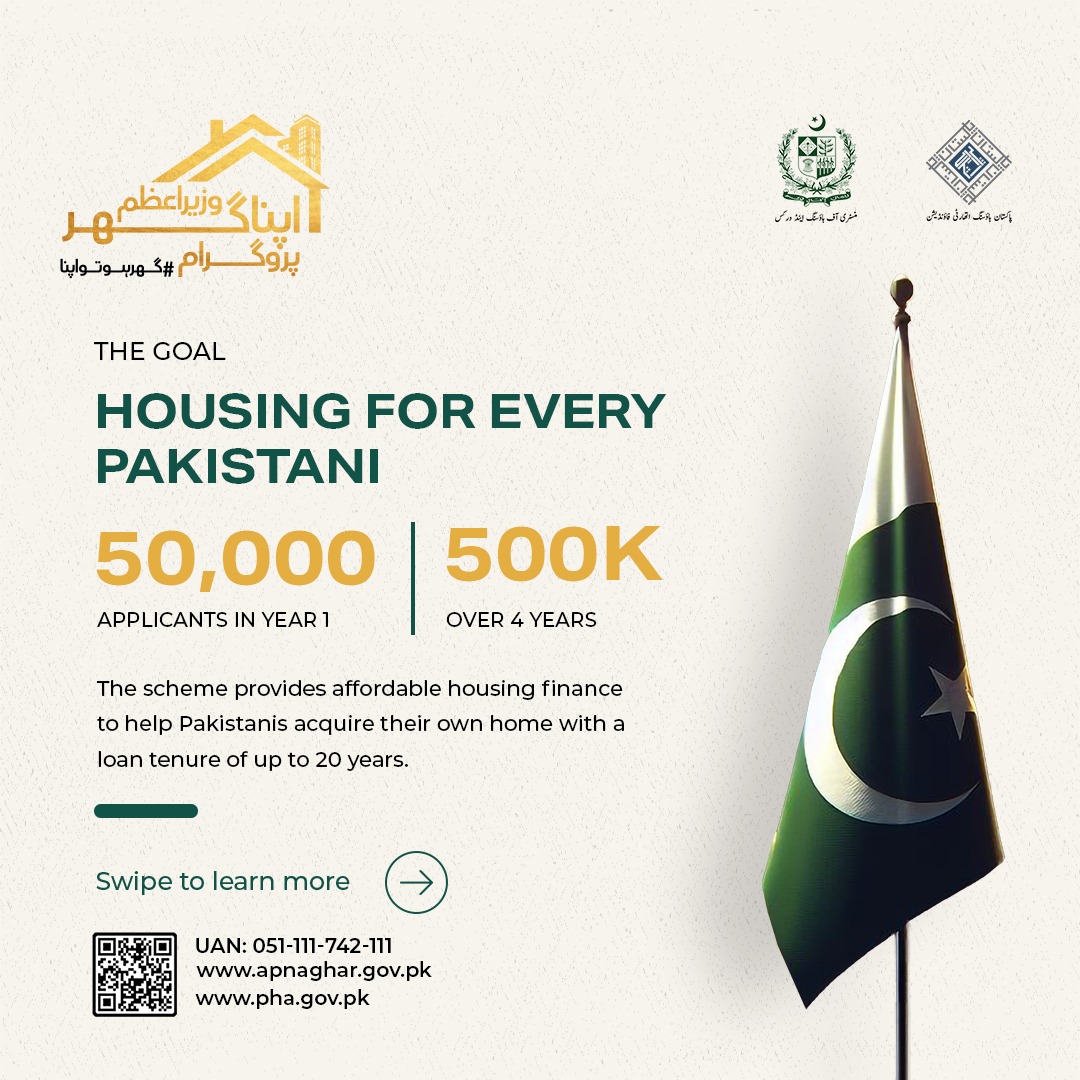 pha_foundation's tweet photo. Are you looking to own your home?
Great news!
The Government of Pakistan has launched the Wazir-e-Azam Apna Ghar Program to help local and overseas Pakistanis own their home.
#وزیرِاعظم_اپنا_گھر_پروگرام
#گھر_ہو_تو_اپنا https://t.co/JlngPWTQZf