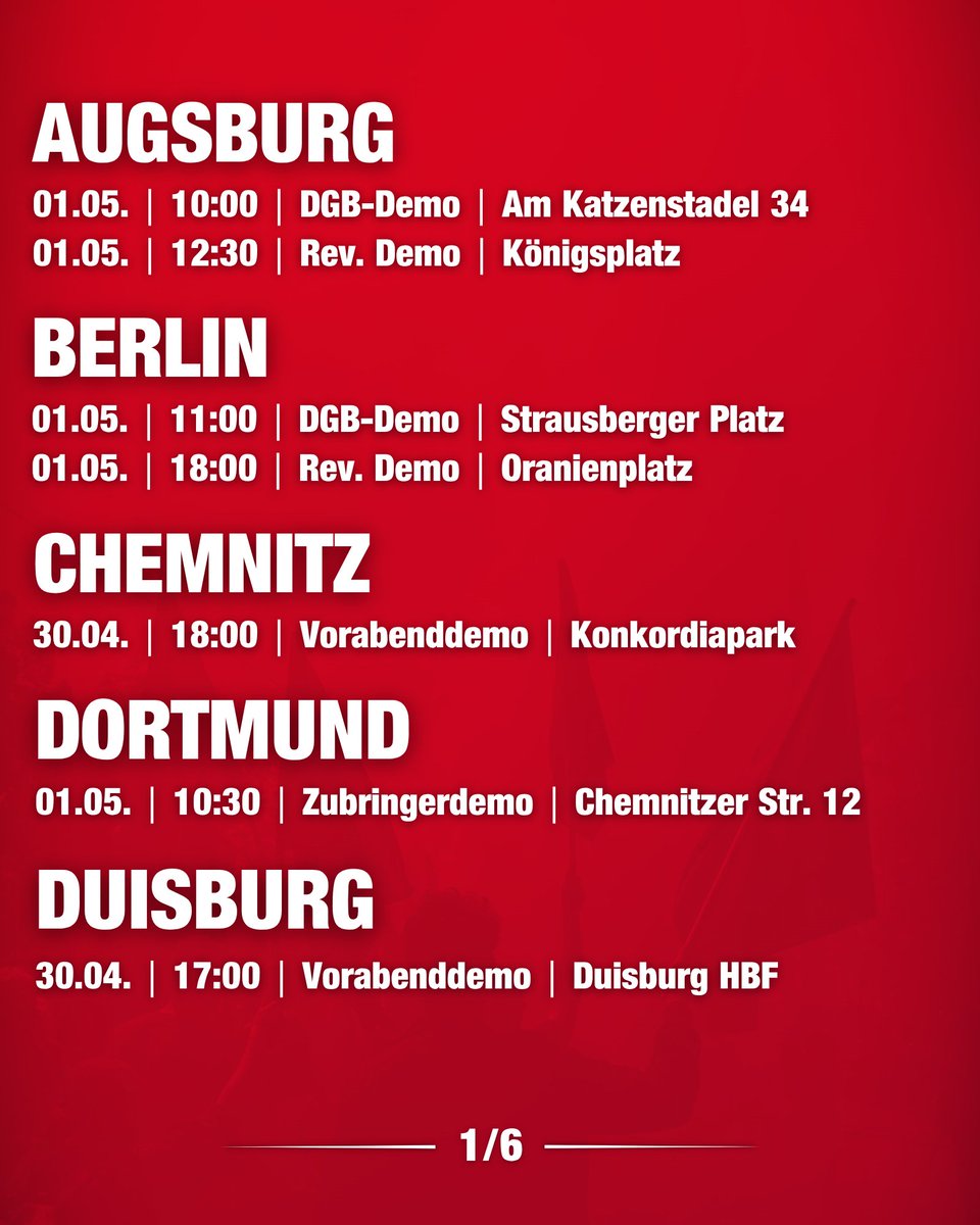 FKOonline's tweet photo. Aktionsliste zum 1. Mai: Bundesweit gegen Sozialabbau und Krieg! 📆

Erkämpfen wir den Sozialismus im 21. Jahrhundert! Und tragen wir diesen Kampf am 1. Mai auf die Straße!

▶️Aktuelle Infos zu den Aktionen findest du unter: https://t.co/iwJ00vxa1a

#1Mai #Kampftag #Klassenkampf https://t.co/JfFm6TtZJ4