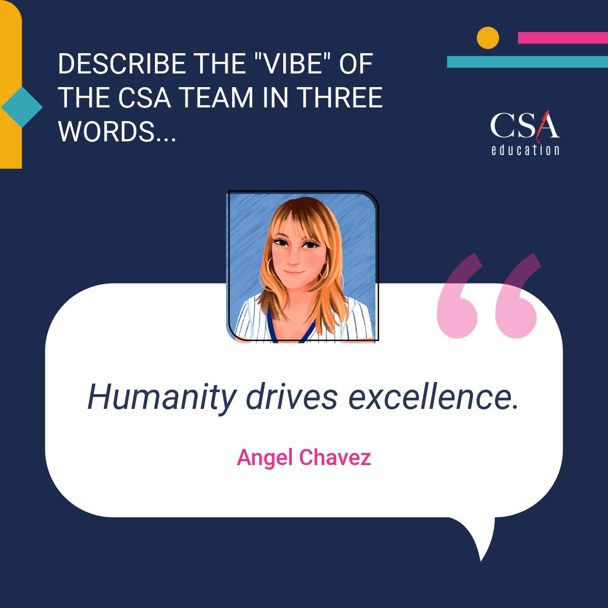CSAedu's tweet image. How do you describe a team in only three words? Angel, our Sr. Director of PM, did it in one sentence: Humanity drives excellence. 

It’s the secret behind every project we launch and every milestone we hit. 🤝✨
hubs.la/Q04bpptD0
#TeamVibe #WorkCulture #CoreValues