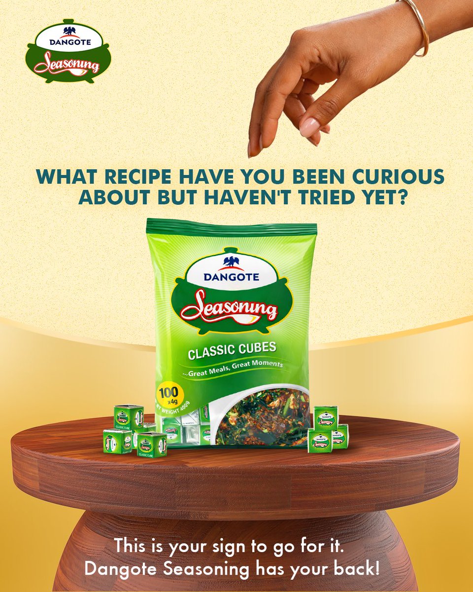 DangoteSalt's tweet photo. Been curious about that recipe but haven’t tried it yet? 🍳

Here’s your sign; go for it! Share your creations in the comments and let Dangote Seasoning inspire your next flavour adventure.

#DangoteSeasoning 
#TastyMealsGreatMoments https://t.co/jlPFei0A4y
