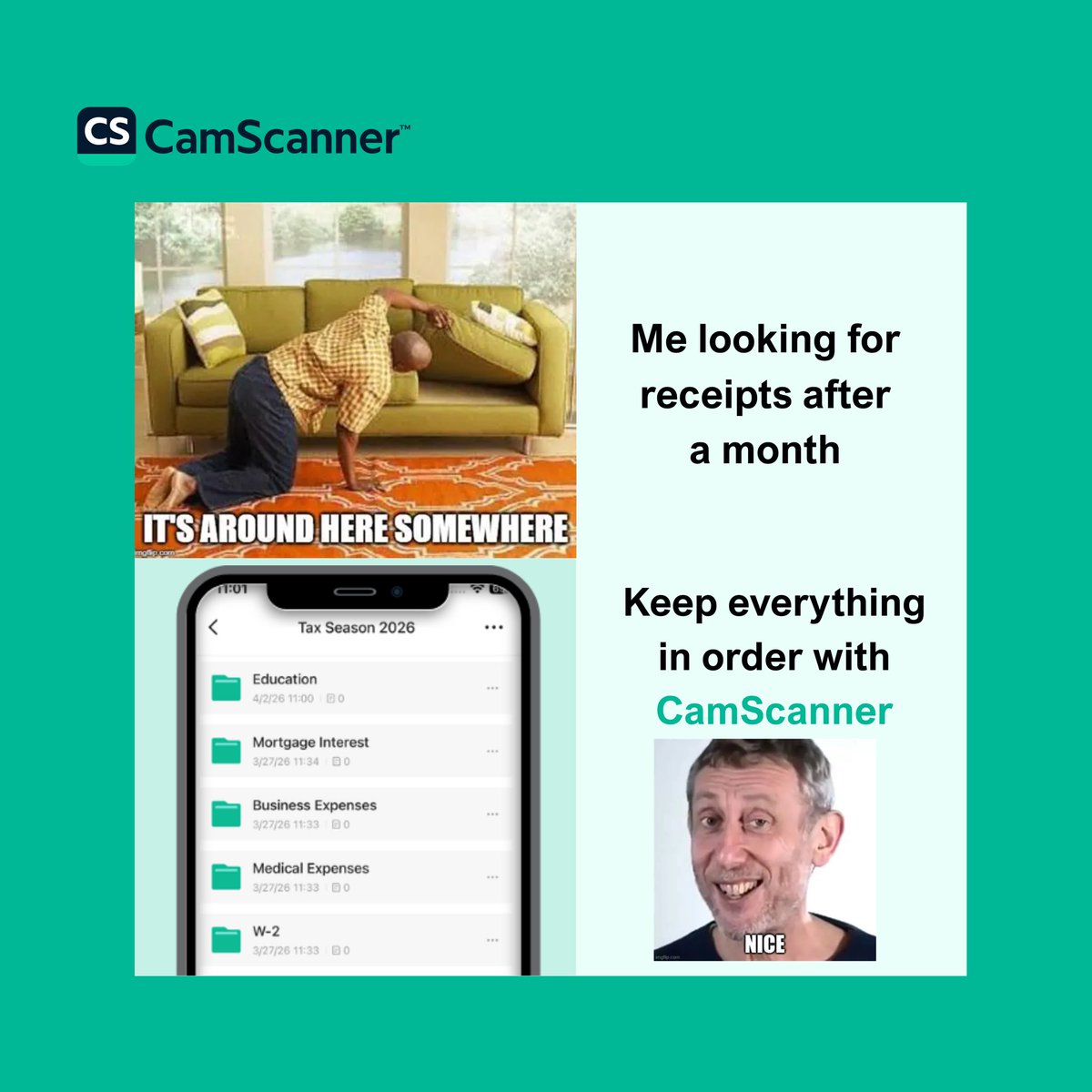 CamScanner's tweet image. Tax Season is finally over! But Audit Season is around the corner, don't let a faded receipt cost your an audit. Archive all your tax papers with CamScanner!  #camscanner #scannerapp #saveimportantdocsincamscanner #taxseason #avoidanaudit