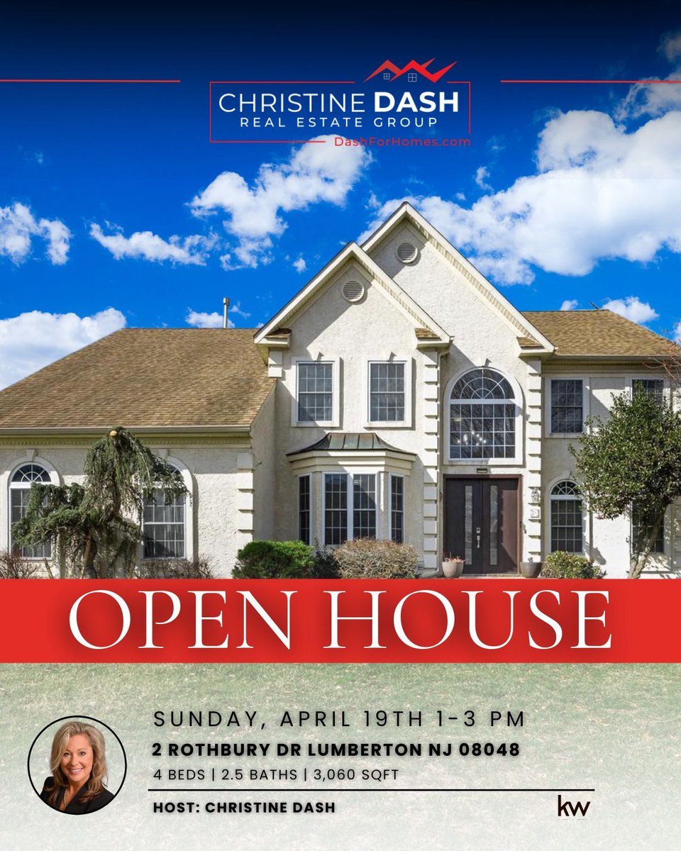 OPEN HOUSE WEEKEND
🗓Saturday, April 18 | 1–3 PM
📍17 Chase Rd, Lumberton 
👤 With Laura Carlisi-Vecchio

📍8 Sycamore Ct, Lumberton 
👤With Mark Vecchio

🗓 Sunday, April 19 | 1–3 PM
📍17 Chase Rd, Lumberton 
👤With Mark Vecchio

📍2 Rothbury Dr, Lumberton
👤With Christine Dash