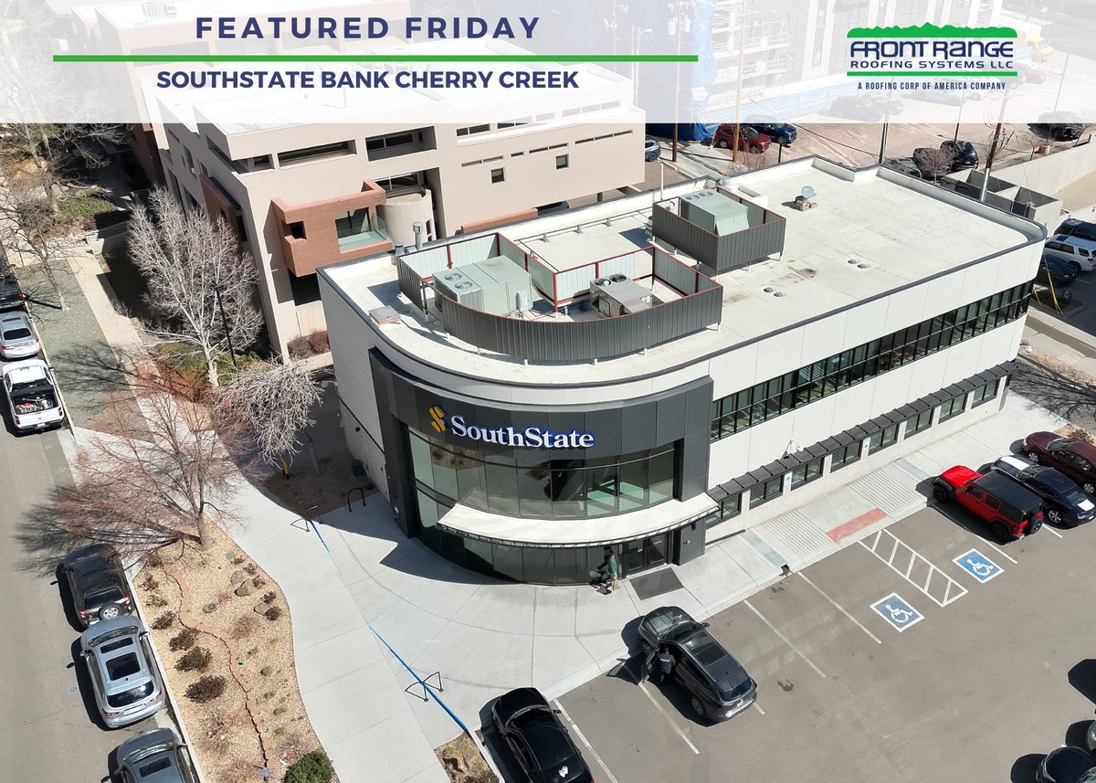 FRRSRoof's tweet photo. #FRRS #FeaturedFriday Project: SouthState Bank Cherry Creek- Denver, Colorado

 • Roof Type: Fully Adhered .060 mil Sure-White EPDM
 • Roofing Manufacturer: @CarlisleSynTec 
 • Total Square Footage of Roofing: 5,000 https://t.co/37pKMCUNbQ