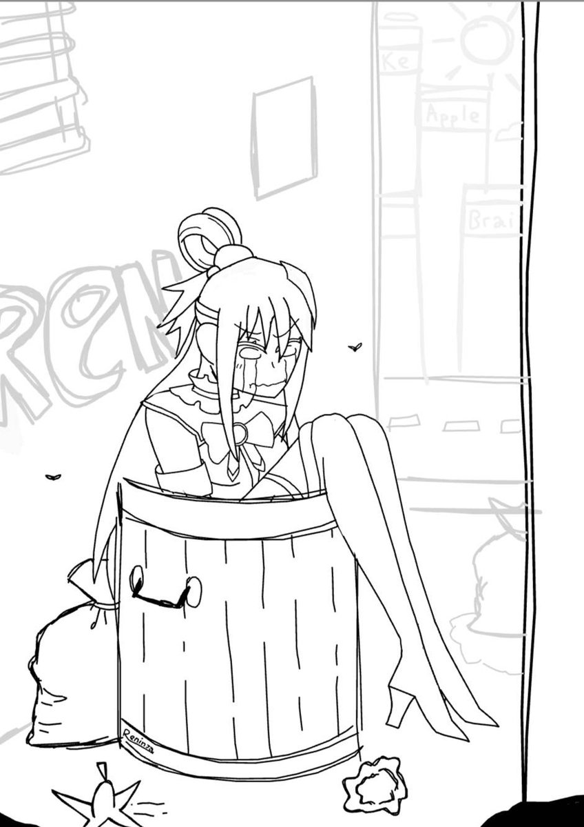 Reninja08's tweet image. It's where she belongs to be...

#Aqua #konosuba #fanart