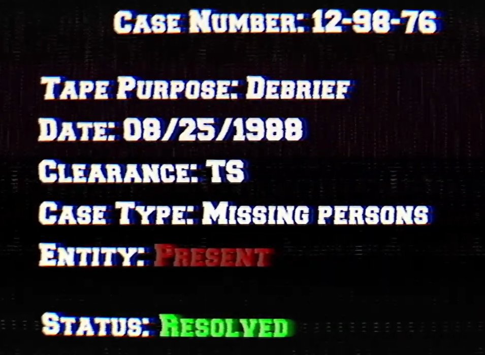 I was playing this analog horror game where you're part of a secret ...