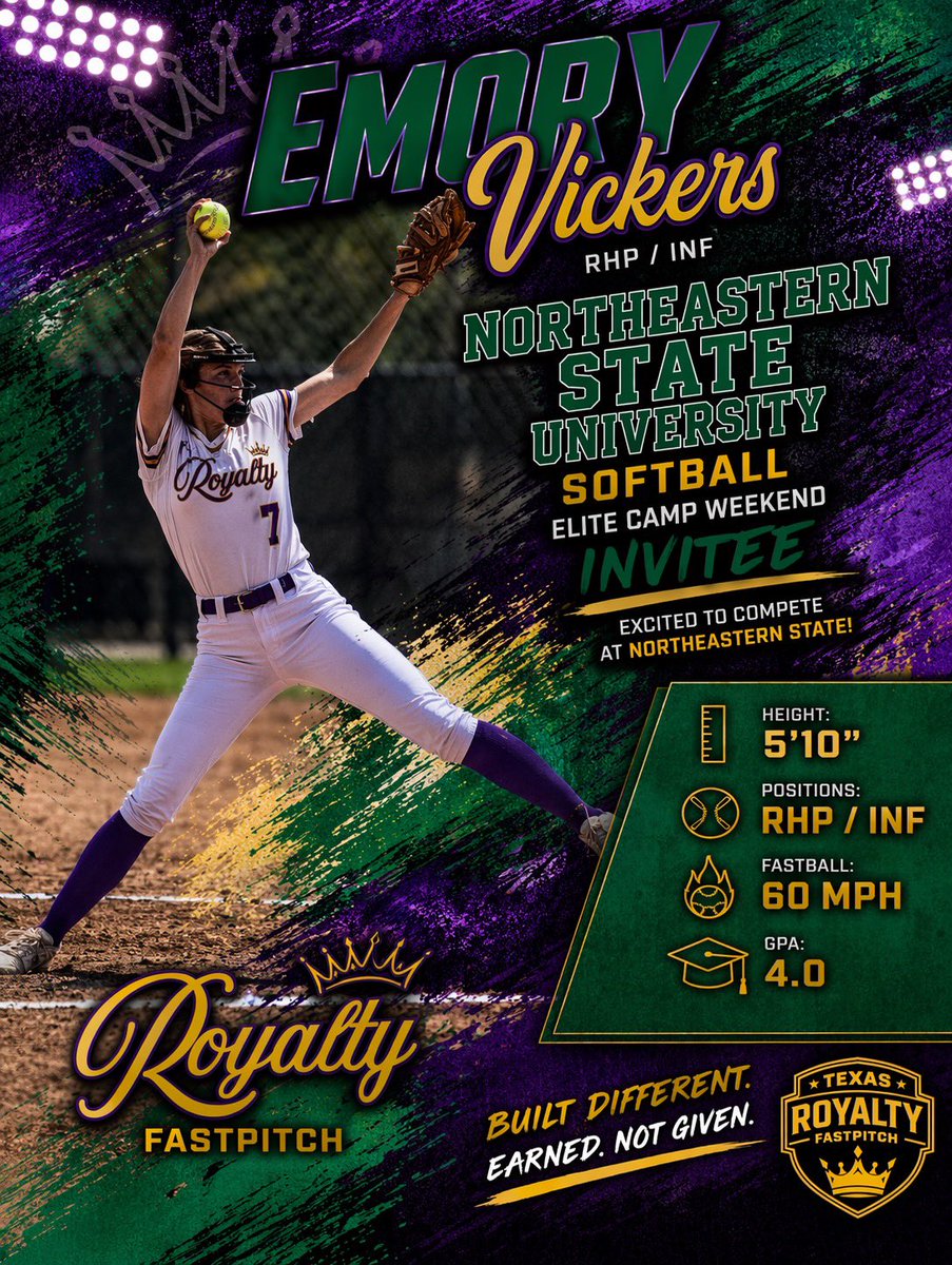 Emory_Vickers08's tweet image. Tahlequah this weekend. 💚

Northeastern State Elite Camp Invite 

Competing with purpose

Uncommitted… for now 👑

@powerhousekaty @macy_taylor2 @kkenzienncole @RyltyFP

#NortheasternState #Softball #Recruiting #ClassOf2027 #RHP #INF #BuiltDifferent #EarnedNotGiven