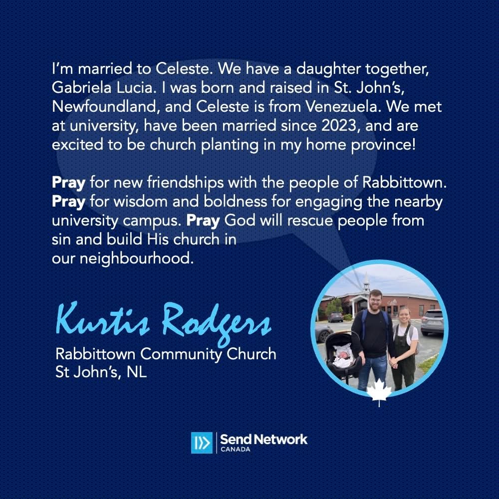 Join us in praying today for the Rodgers family and Rabbittown Community Church as they serve their neighbours in St John's, NL: missionaries.namb.net/full/kurtis-ro…

#SendNetworkAtlanticCanada #CNBCAtlantic