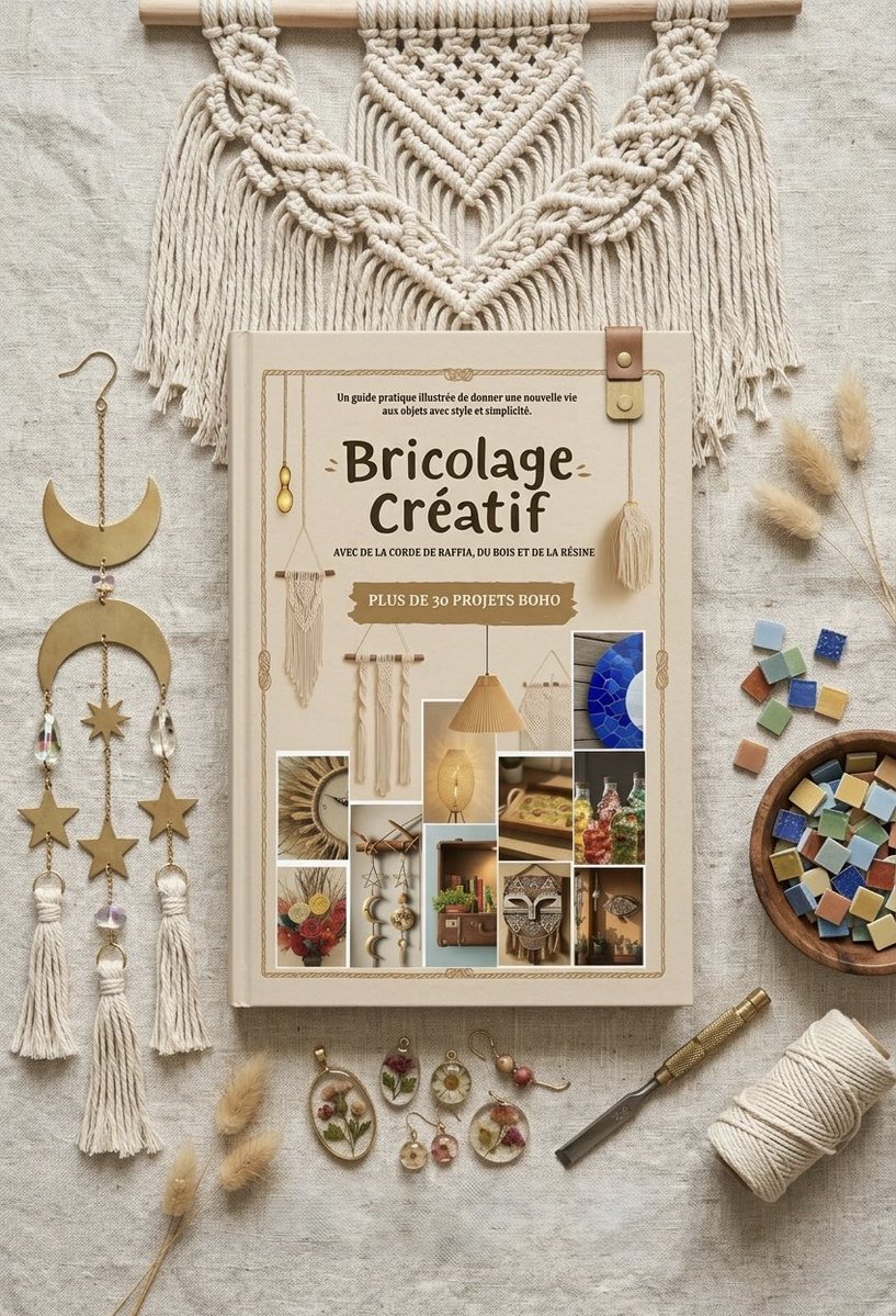 FashionFunBlog's tweet image. ✨ Nouveau projet DIY ? ✨ Découvrez notre livre "Bricolage Créatif" avec plus de 30 projets d'inspiration boho ! Idéal pour tous les amateurs de création. Disponible dès maintenant sur Amazon ! 🇫🇷 #BricolageCréatif #DIY #BohoStyle #LivreDIY #NouveauProjet #AmazonFrance #Craft