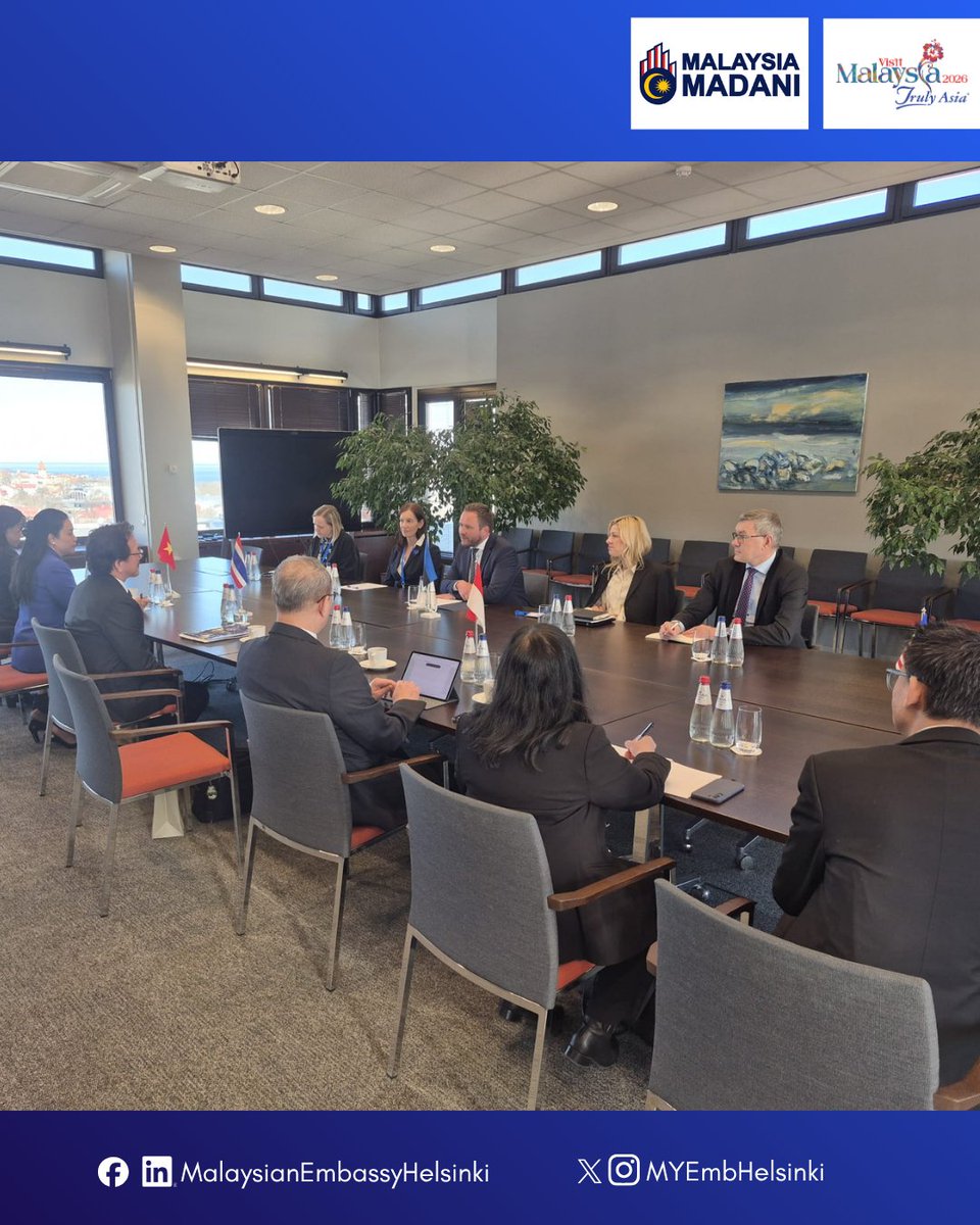 A courtesy call was extended to His Excellency Mr. Margus Tsahkna, Minister of Foreign Affairs of Estonia, by the ASEAN Heads of Mission based in Helsinki and accredited to Estonia on 17 April 2026.