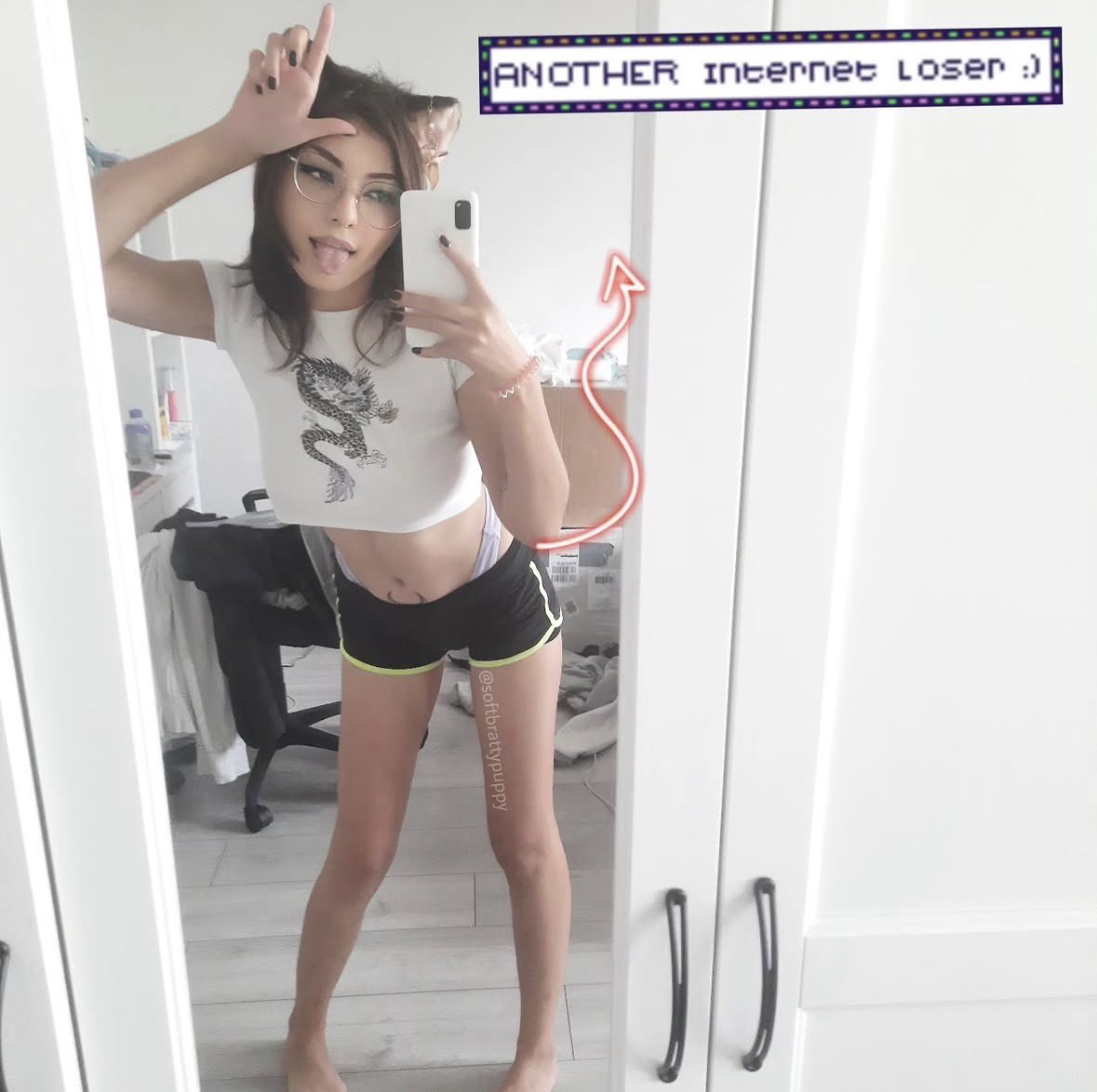 I thought back then that I had a chubby belly cuz it wasn’t flat flat and sucked it in for every pic. I also thought it looked to chubby on the right pic cuz it’s hanging down a lil bit cuz I was leaning forward.

Now it actually is chubby even sucking it in lololol