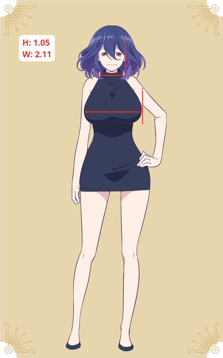 BTH_meter's tweet photo. Character: Vermeil (Vermeil in Gold). 
Height (average): 0.98 heads.
Width (average): 1.93 heads.
Requested by @EroticFailure. https://t.co/XB4blVKdm4