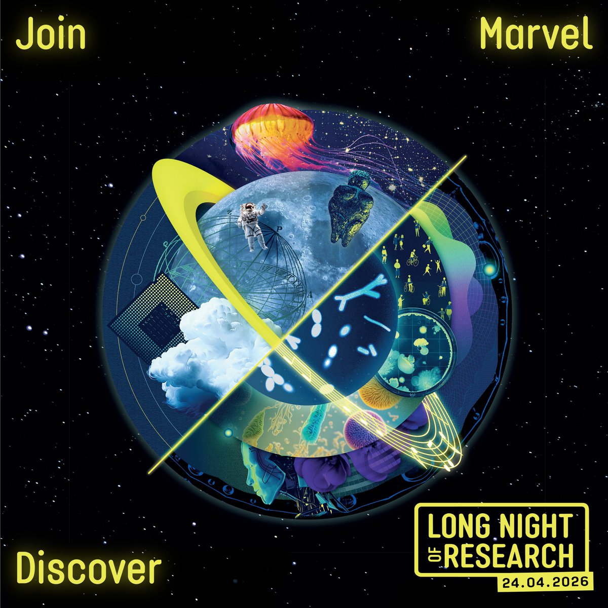 UN_Vienna's tweet image. Get ready for the Long Night of Research at #UNVienna. Talk to scientists and experts from the UN Vienna family and learn about their work.

📍Vienna International Centre, #Wien
🗓️ 24 April 2026, 5-11 pm 
🆔 Visitors must bring a photo ID
ℹ️  atoms.iaea.org/4vLVYyz

#LNF2026