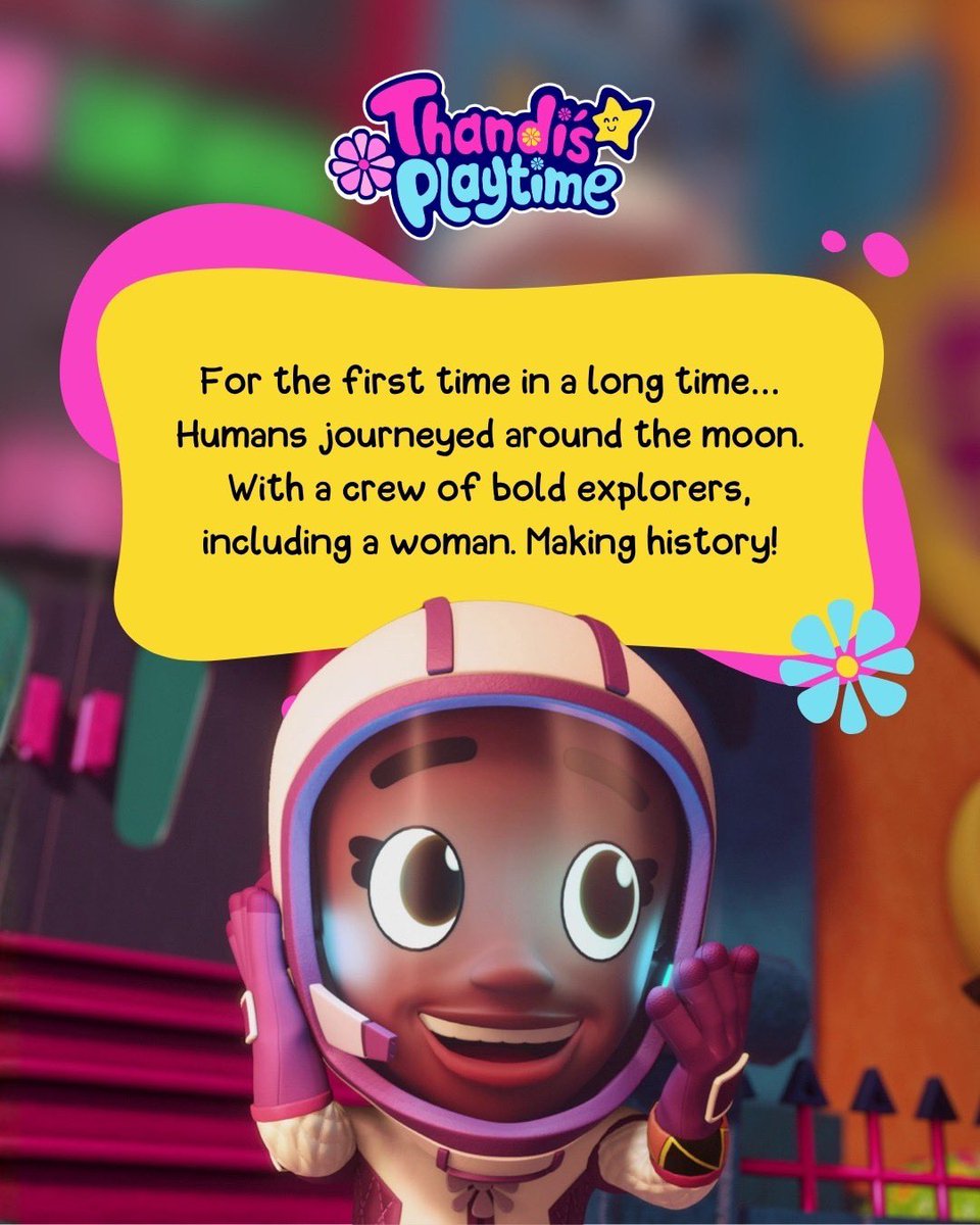 kundaandfriends's tweet image. Wait… they really went to the moon and came back? 🌕🚀😮
Yes. That actually happened.

A bold crew, a historic trip, and a return like it was a school run 😂

And this weekend… Thandi is up next!
New episode drops this weekend! Get ready.🪐☄️🛸

.
#thandisplaytime #astronauts