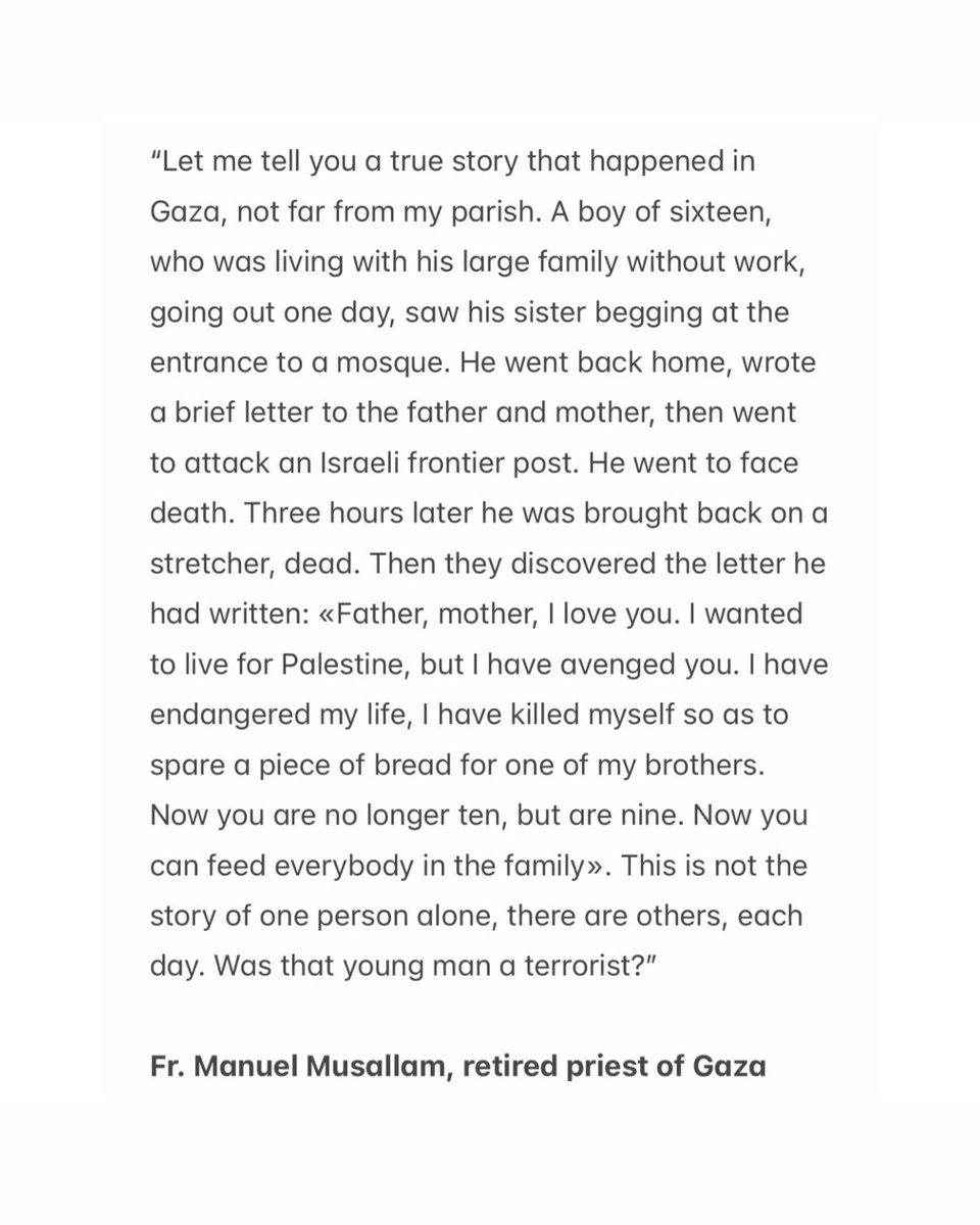Was that young man a terrorist?

A Catholic priest writing from Gaza in 2006