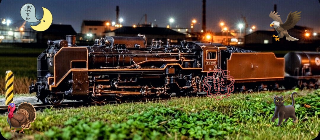 おやすみ世界🐯💤💤
#KATO
#D51
#Nゲージ
#鉄道模型
#模型撮り鉄
#Grok
#生成AI
#生成AI画像
※KATO製Nゲージ・D51をGrokで画像加工しています。