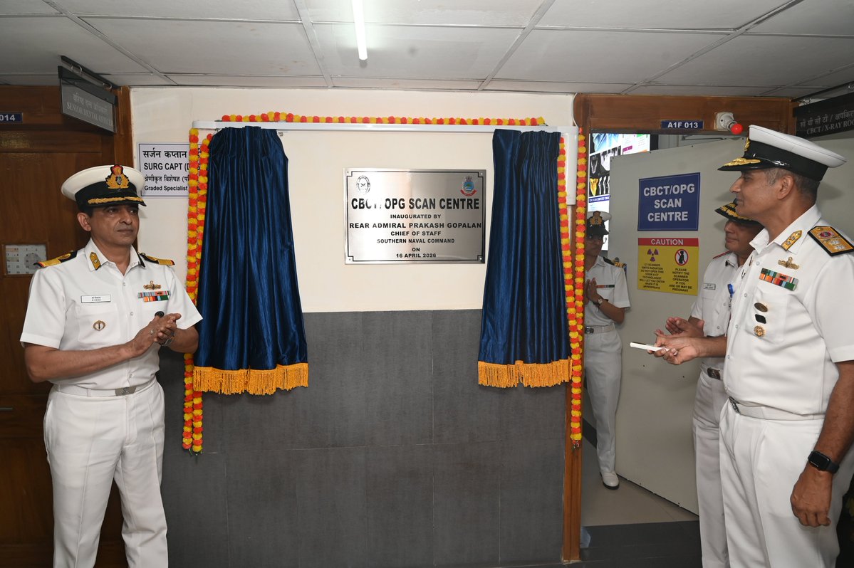 IN_HQSNC's tweet image. Boost to Healthcare Services at INHS Sanjivani

RAdm Prakash Gopalan, Chief of Staff , #SNC inaugurated new medical facilities at #INHSSanjivani on #16Apr 26, marking significant advancement in clinical care capabilities. 
The upgrades include state-of-the-art image intensifier