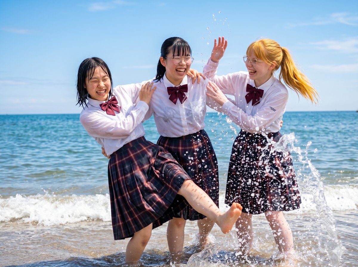 ikemen872's tweet image. 楽しかったけど、どうやって帰ろう？ｗ

#AIart #fictionAI #制服女子 ブサカワ 地味娘 ugly cute ugly kawaii plain girl plain jane