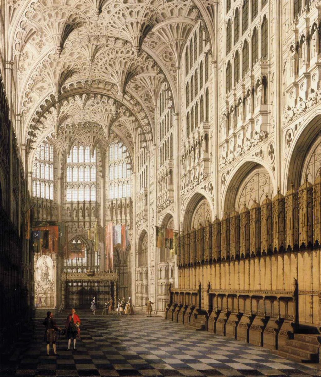 PaintingsLondon's tweet photo. 'The Interior of Henry VII's Chapel in Westminster Abbey' (1750s) by Canaletto 

(Private collection) https://t.co/YYZ64Oq3KI
