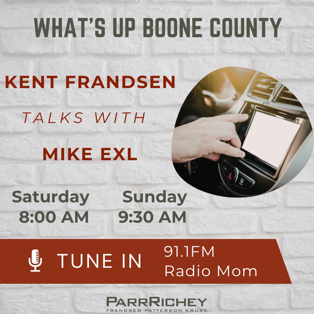 ParrRichey's tweet photo. Tune in this weekend to What’s Up Boone County on Radio Mom 91.1 FM!

This week, Kent Frandsen is joined by Mike Exl of Moving Waters Outfitters in Zionsville.

📻 Saturday at 8:00 AM
📻 Sunday at 9:30 AM

#WhatsUpBooneCounty #RadioMom #BooneCounty #Zionsville https://t.co/z910CQaSi1