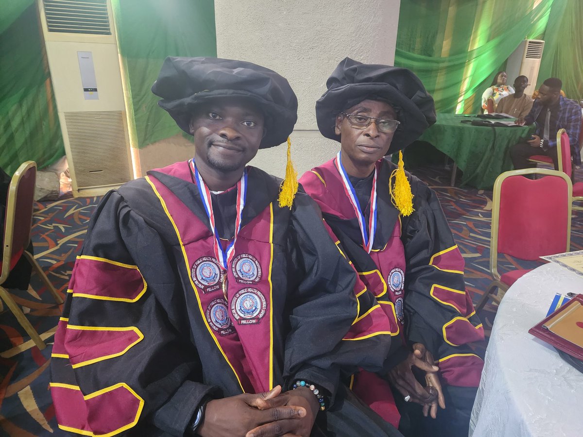 HASPhD's tweet photo. Last week was a proud moment for me, as I got the special recognition along with a very respected senior figure, Dr. Ibrahim Umaru Shugaba Tiffin FAIPH, a notable medical professional and administrator associated with the health sector in Niger State. 

It was an absolute honour to share this milestone on the same stage with someone whose expertise, leadership and dedication I’ve long admired.

Grateful for this new chapter and excited to learn, contribute and grow alongside such an inspiring team!
