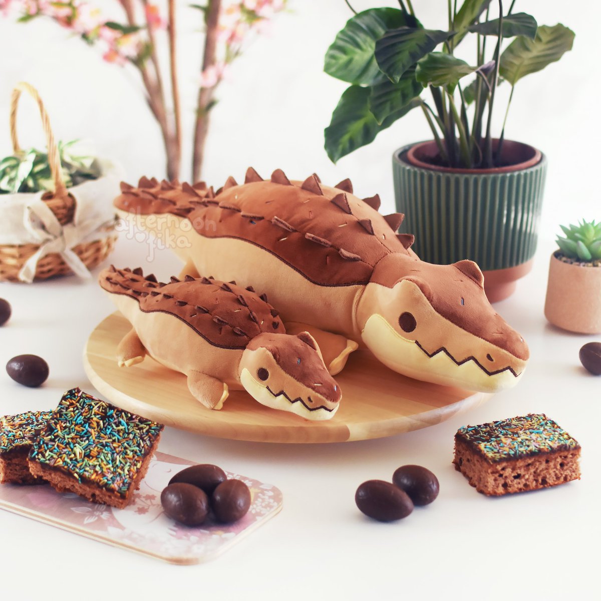 Chocolate crocodile plushies! 🍫🐊