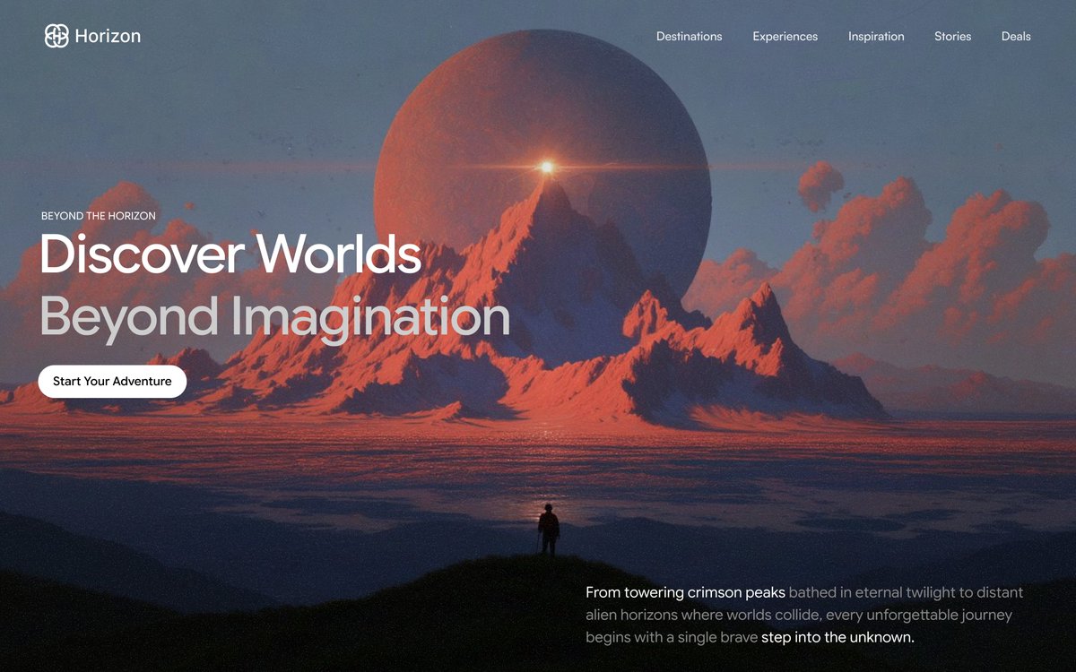 Stock photos are killing travel website designs. The moment you replace them with custom visuals, everything changes✨

Hero visual by <a href="/kubadesign/">Kuba ✨</a>