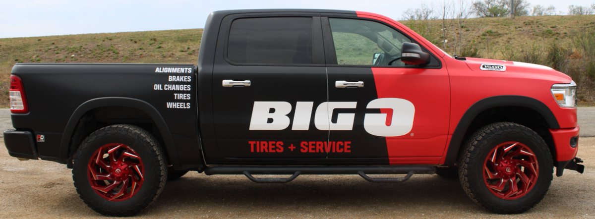 PZigns's tweet image. 🏁🔥 Wrap of the Week: Big O Tires 🔥🏁

Check out this brand-new matte and gloss combo wrap we just finished for Big O Tires!

Ready to elevate your company’s image? Let’s design something that drives your brand forward!

#ProDeZigns #WrapOfTheWeek #VehicleWraps