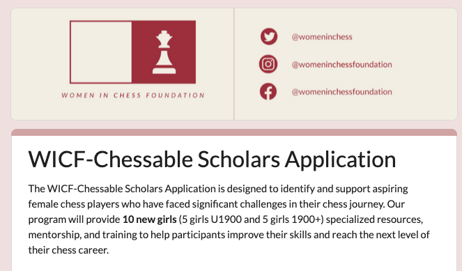 Women in Chess Foundation tweet media