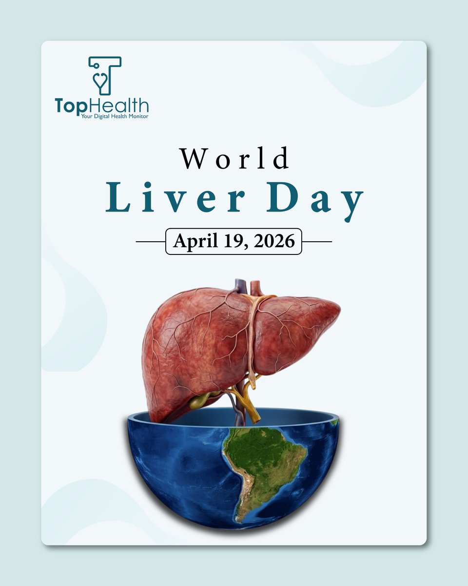 TopHealthApp's tweet photo. This World Liver Day, let’s commit to the "Solid Habits" that keep our bodies strong. Your liver is resilient, but it needs your support. Choose health, choose longevity. 
#WorldLiverDay #StrongLiver #SelfCare #HealthFirst #healthcarein https://t.co/y0M5SOs2QK